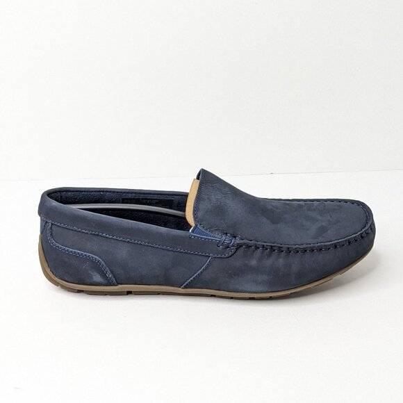 Rockport Warner Venetian Loafers, Navy Leather, Men\'s 8 main image 5